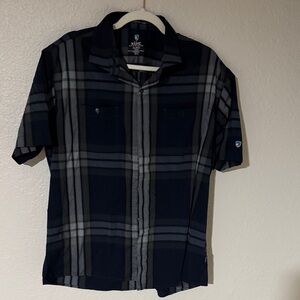 Kuhl Men's Dark Plaid Button Down Shirt